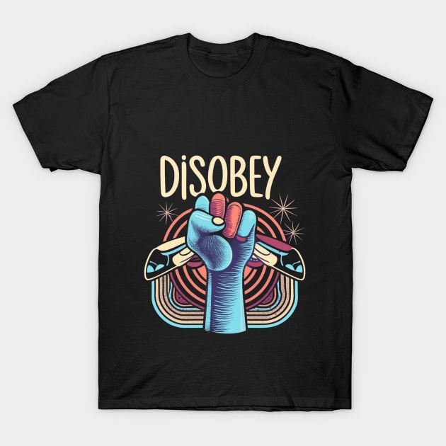 Disobey Vintage style T-Shirt by Zachariya420